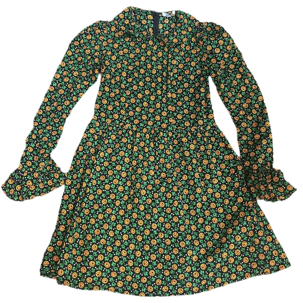 Batsheva Collared floral mini cotton dress